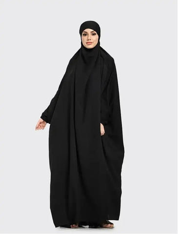 Womens Black 1 Piece Jilbab for Umrah Hajj Casualwear Womens Black 1 Piece Jilbab for Umrah Hajj Casualwear