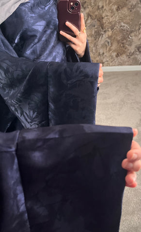 Navy Leaf Kaftan