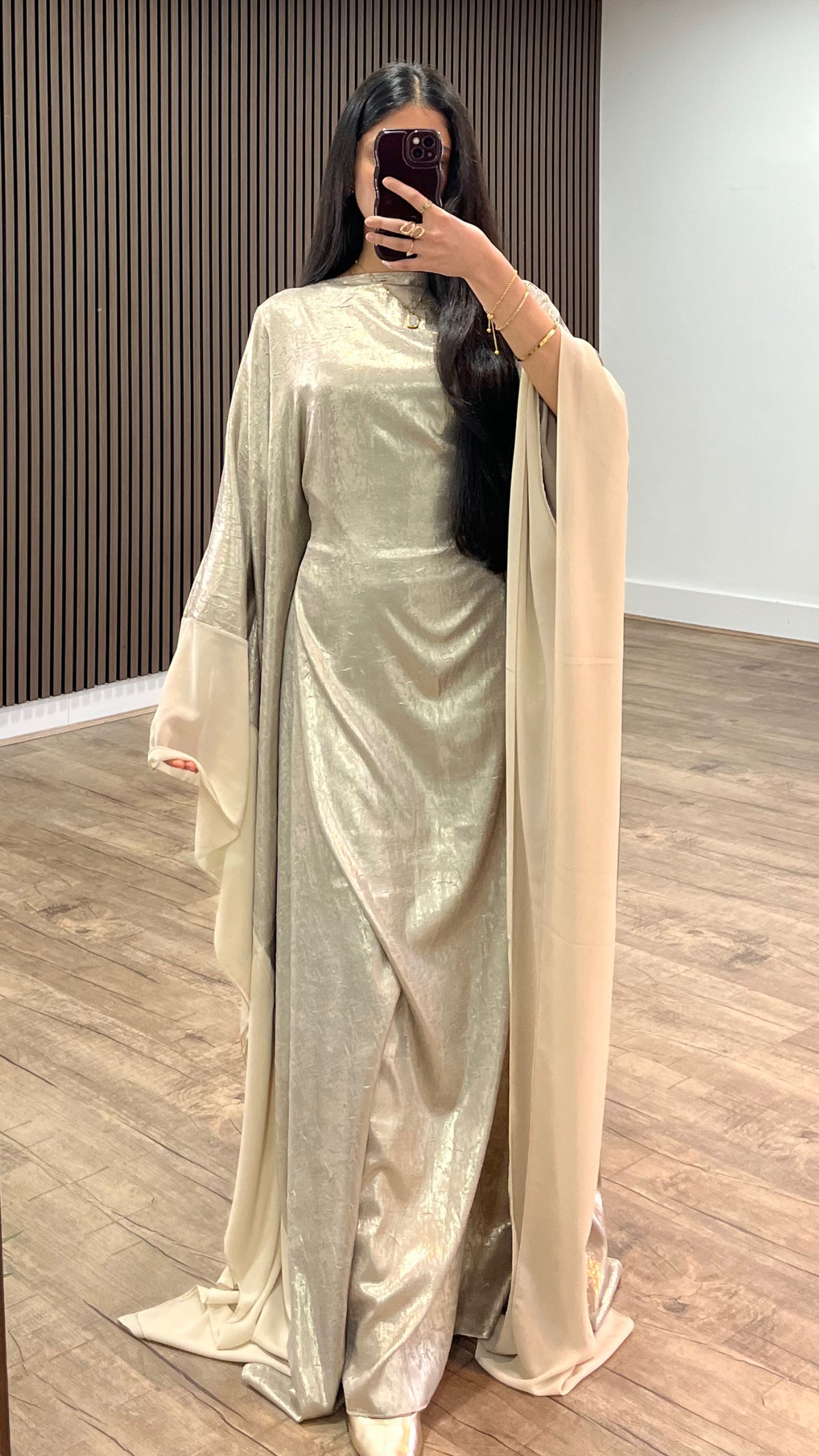 Cream Limière Butterfly Kaftan