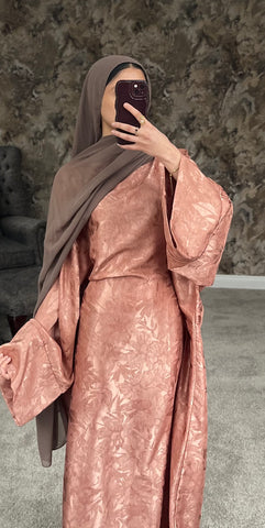 Pink Leaf Kaftan