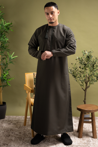 Rajul Fajr Omani Forest Mens Thobe Jubbah