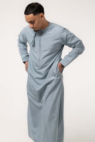 Rajul Fajr Omani Sky Mens Thobe Jubbah