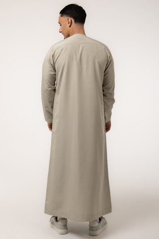 Rajul Fajr Omani Light Sage Mens Thobe Jubbah