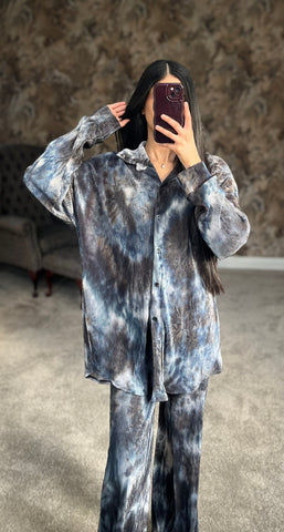 SMOKE PLISSÉ CO-ORD SET