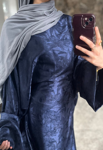 Navy Leaf Kaftan