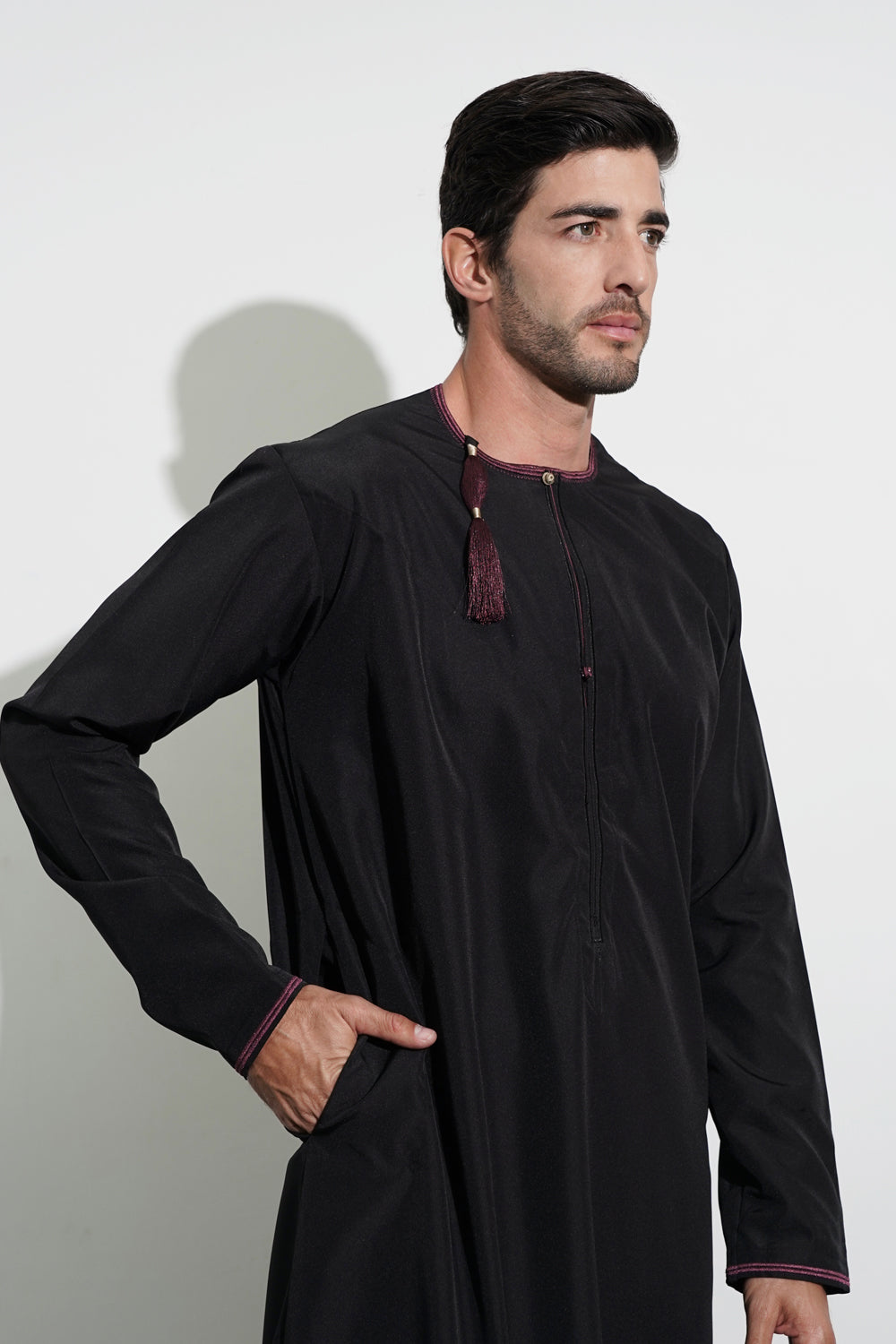 Faris Omani Black Thobe - Kids / Boys Size