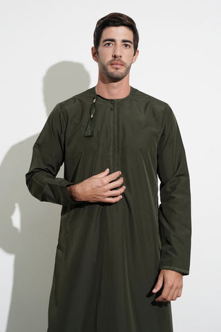 Faris Omani Green Thobe Mens
