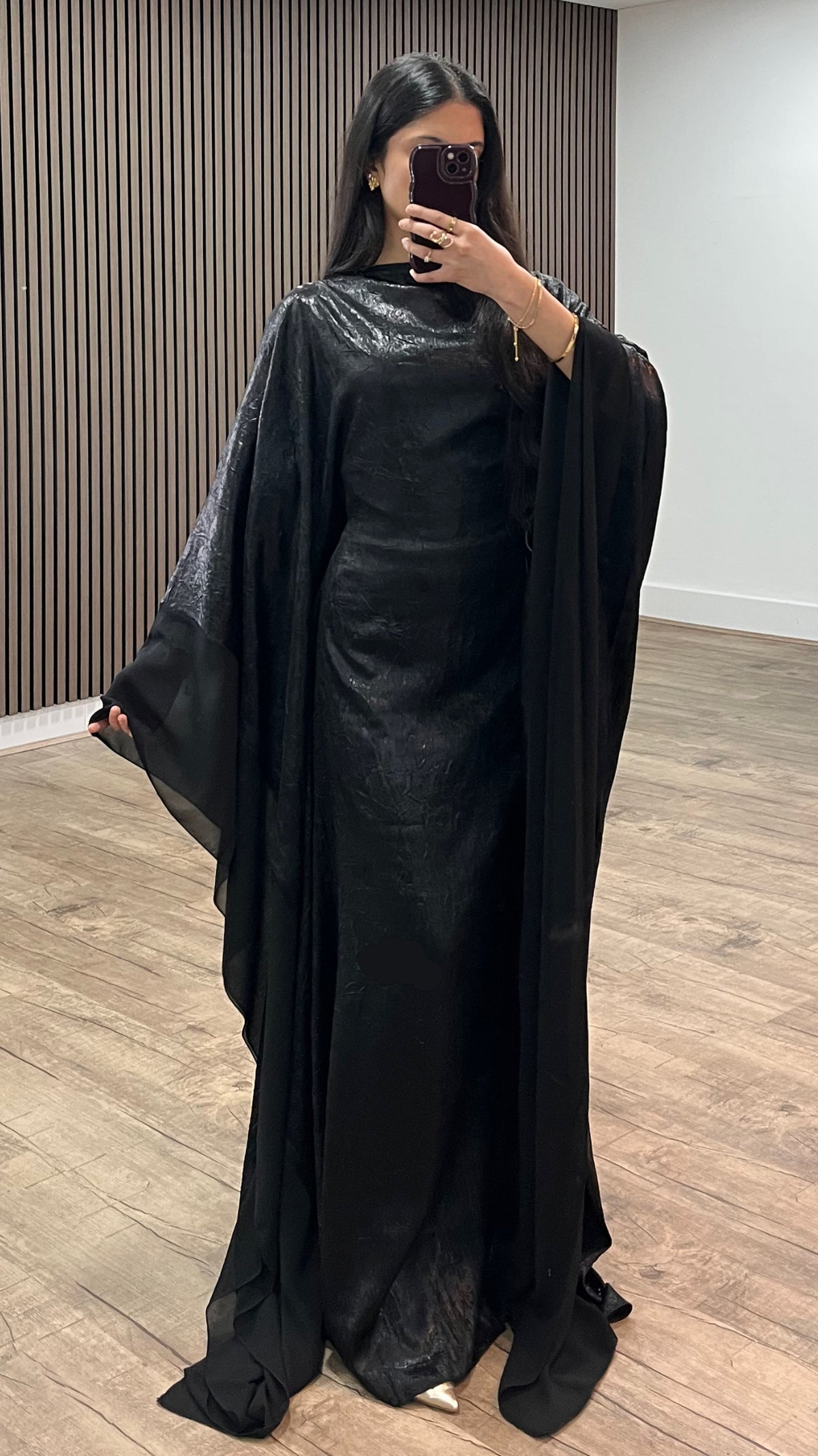 Black Limière Butterfly Kaftan