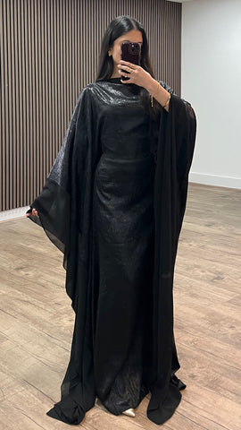 Black Limière Butterfly Kaftan