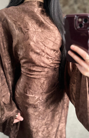 Brown Leaf Kaftan
