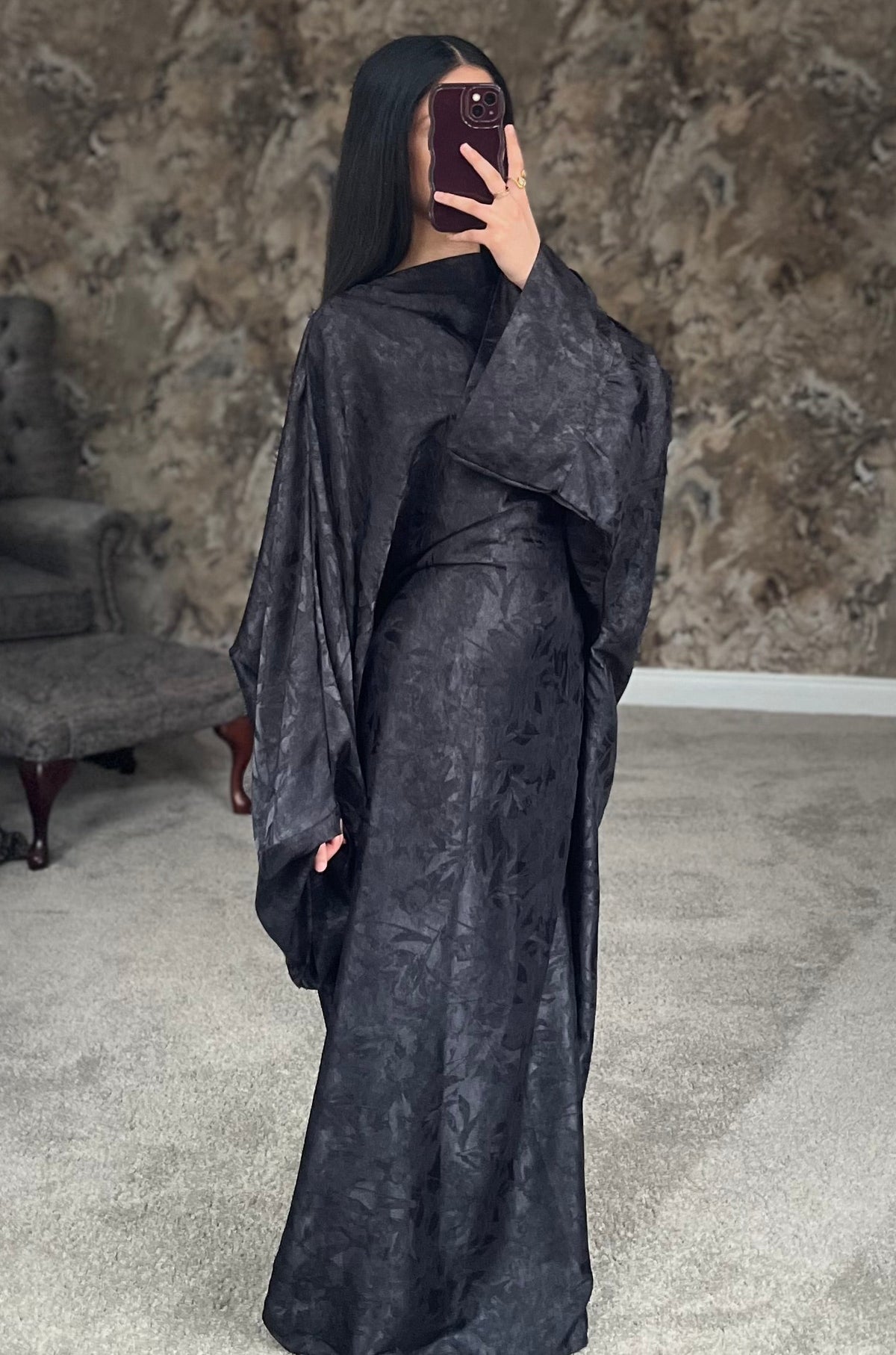 Black Leaf Kaftan