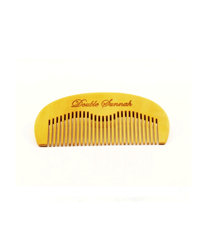 Double Sunnah Hand-Made Peach Wood Beard & Hair Pocket Combs