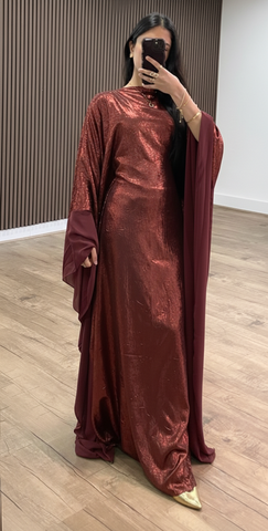Burgundy/Red Lumière Butterfly Kaftan