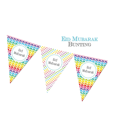 Eid Mubarak Bunting - "Rainbow"