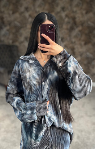 SMOKE PLISSÉ CO-ORD SET