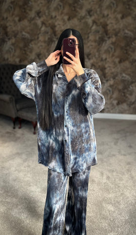SMOKE PLISSÉ CO-ORD SET