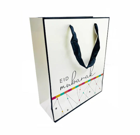 Eid Mubarak Gift Bag Silk Ribbon handle