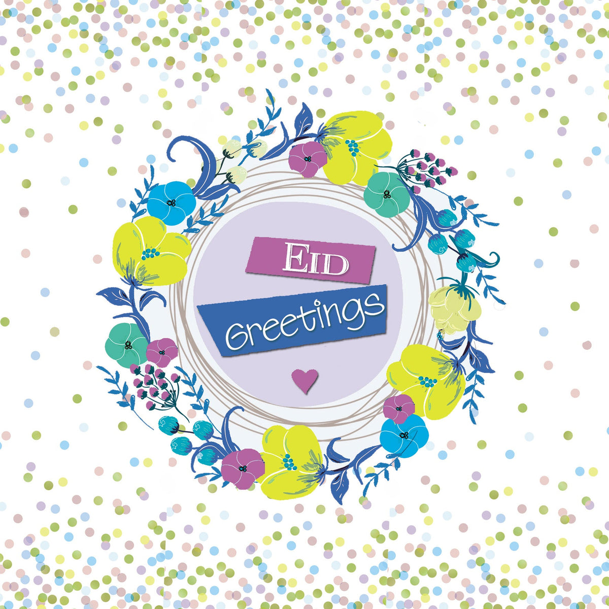 Eid Mubarak - Iris - Floral Garland Confetti