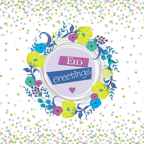 Eid Mubarak - Iris - Floral Garland Confetti