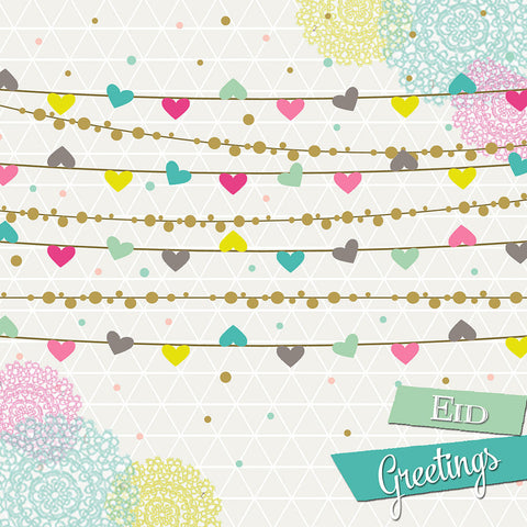 Eid Greetings - Iris - Hearts Bunting