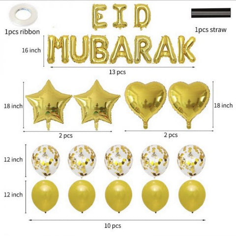 Eid Mubarak gold set