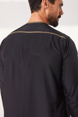Faris Omani Black Thobe