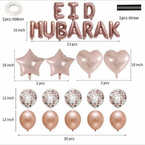 Eid Mubarak Rose Gold Set
