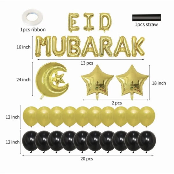 Ramadan & EID Mubarak Balloon Set