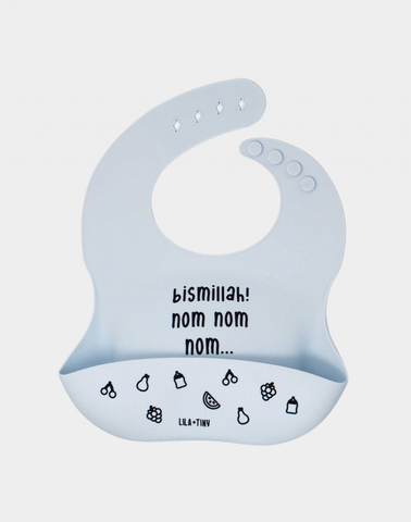 Lila and Tiny Nom Nom Bib