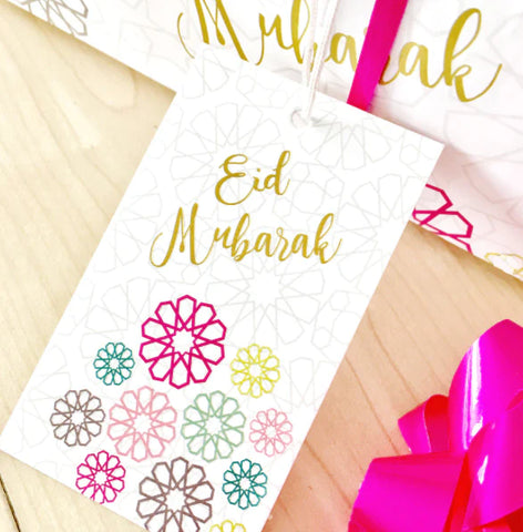 Eid Mubarak Gift Wrap and Tag