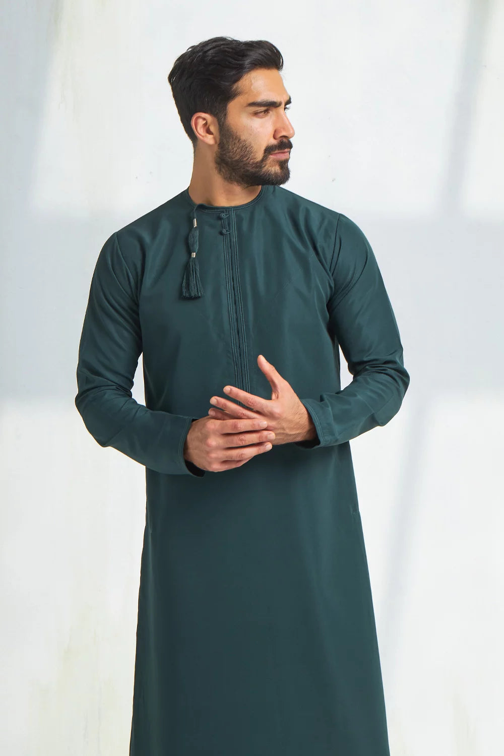 Faris Mens Omani Emerald Green Thobe