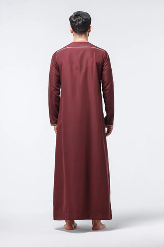 Faris Mens Omani Maroon Thobe