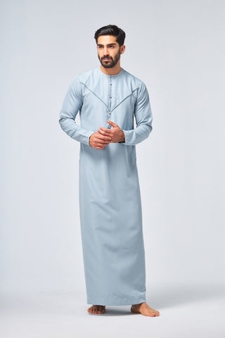 Faris Mens Emirati Duck Egg Blue Thobe