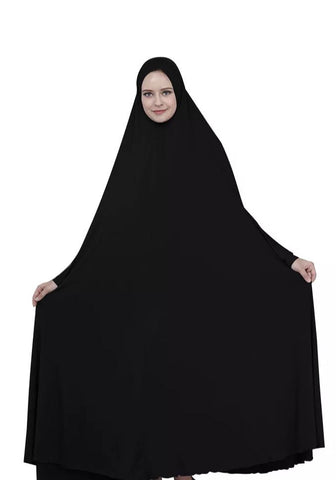 Womens Black Islamic Full length Long Khimar Hijab