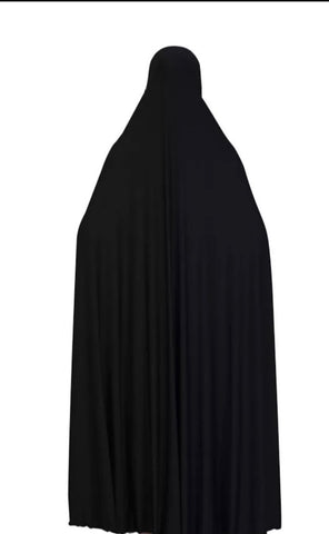 Womens Black Islamic Full length Long Khimar Hijab