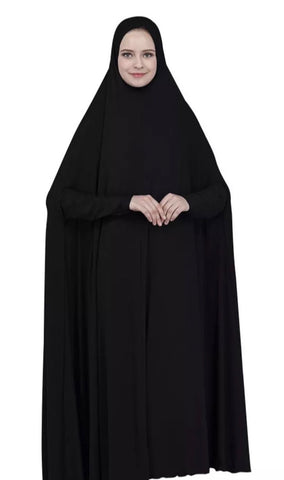 Womens Black Islamic Full length Long Khimar Hijab