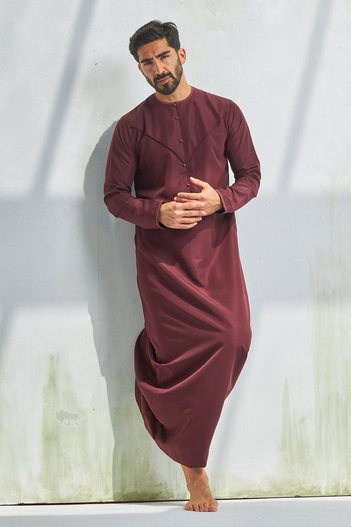 Faris Thobe Maroon Emirati