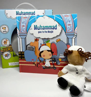 Muhammad Goes To The Masjid Children's Book includes Mini puppet