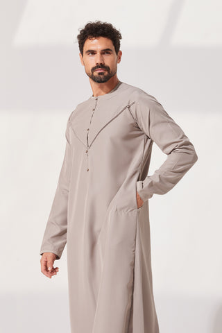 Faris Emirati Taupe Thobe