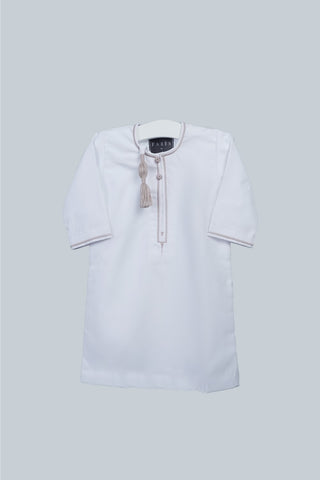 Faris Omani White Classic Thobe Baby