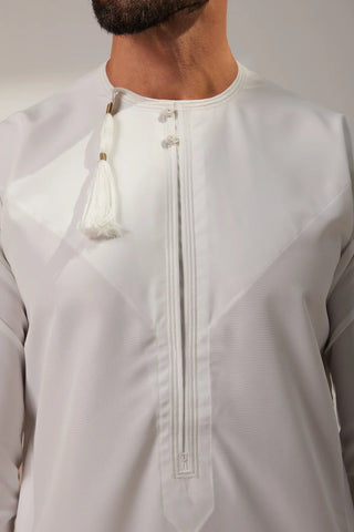 Faris Omani Light Cream Thobe